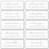 Chic Calligraphy Wedding Guest Adresetiketten Sticker (Voorkant)