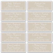 Chic Calligraphy Wedding Guest Adresetiketten Sticker (Voorkant)