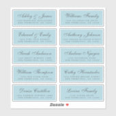 Chic Calligraphy Wedding Guest Adresetiketten Sticker (Vel)
