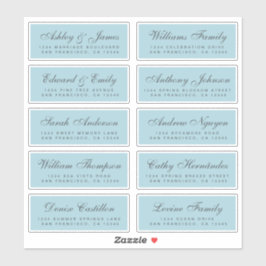 Chic Calligraphy Wedding Guest Adresetiketten Sticker