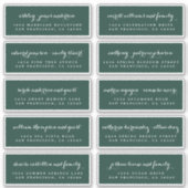 Chic Calligraphy Wedding Guest Adresetiketten Sticker (Voorkant)