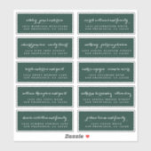 Chic Calligraphy Wedding Guest Adresetiketten Sticker (Vel)