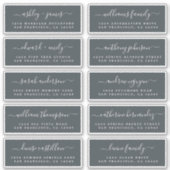 Chic Calligraphy Wedding Guest Adresetiketten Sticker (Voorkant)