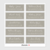Chic Calligraphy Wedding Guest Adresetiketten Sticker (Vel)