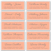 Chic Calligraphy Wedding Guest Adresetiketten Sticker (Voorkant)