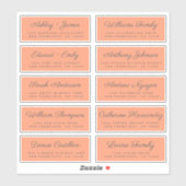 Chic Calligraphy Wedding Guest Adresetiketten Sticker (Vel)
