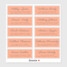 Chic Calligraphy Wedding Guest Adresetiketten Sticker