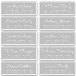 Chic Calligraphy Wedding Guest Adresetiketten Sticker