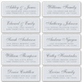 Chic Calligraphy Wedding Guest Adresetiketten Sticker (Voorkant)