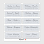 Chic Calligraphy Wedding Guest Adresetiketten Sticker (Vel)