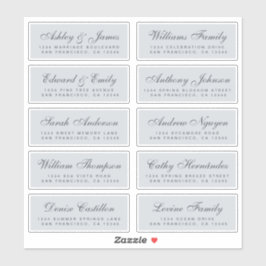 Chic Calligraphy Wedding Guest Adresetiketten Sticker