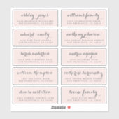 Chic Calligraphy Wedding Guest Adresetiketten Sticker (Vel)