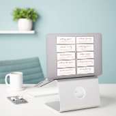 Chic Calligraphy Wedding Guest Adresetiketten Sticker (Laptop op bureau)