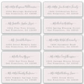 Chic Calligraphy Wedding Guest Adresetiketten Sticker (Voorkant)