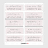 Chic Calligraphy Wedding Guest Adresetiketten Sticker (Vel)
