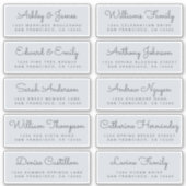 Chic Calligraphy Wedding Guest Adresetiketten Sticker (Voorkant)