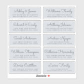 Chic Calligraphy Wedding Guest Adresetiketten Sticker (Vel)