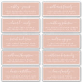 Chic Calligraphy Wedding Guest Adresetiketten Sticker (Voorkant)