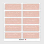 Chic Calligraphy Wedding Guest Adresetiketten Sticker (Vel)