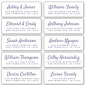 Chic Calligraphy Wedding Guest Adresetiketten Sticker (Voorkant)