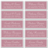 Chic Calligraphy Wedding Guest Adresetiketten Sticker (Voorkant)