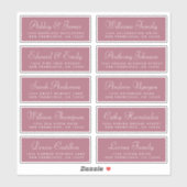 Chic Calligraphy Wedding Guest Adresetiketten Sticker (Vel)