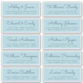 Chic Calligraphy Wedding Guest Adresetiketten Sticker (Voorkant)