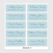 Chic Calligraphy Wedding Guest Adresetiketten Sticker (Vel)