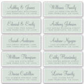 Chic Calligraphy Wedding Guest Adresetiketten Sticker (Voorkant)