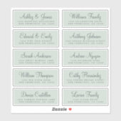 Chic Calligraphy Wedding Guest Adresetiketten Sticker (Vel)