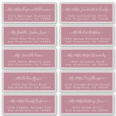 Chic Calligraphy Wedding Guest Adresetiketten Sticker (Voorkant)