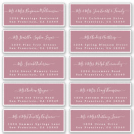 Chic Calligraphy Wedding Guest Adresetiketten Sticker