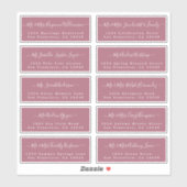 Chic Calligraphy Wedding Guest Adresetiketten Sticker (Vel)