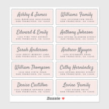 Chic Calligraphy Wedding Guest Adresetiketten