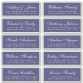 Chic Calligraphy Wedding Guest Adresetiketten Sticker (Voorkant)