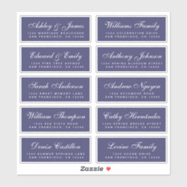 Chic Calligraphy Wedding Guest Adresetiketten Sticker