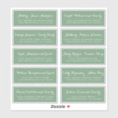 Chic Calligraphy Wedding Guest Adresetiketten Sticker (Vel)