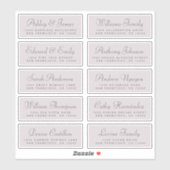 Chic Calligraphy Wedding Guest Adresetiketten Sticker (Vel)