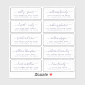 Chic Calligraphy Wedding Guest Adresetiketten Sticker (Vel)
