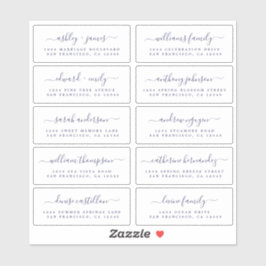 Chic Calligraphy Wedding Guest Adresetiketten Sticker