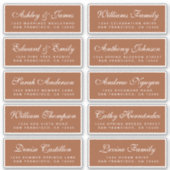 Chic Calligraphy Wedding Guest Adresetiketten Sticker (Voorkant)