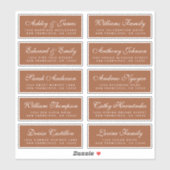 Chic Calligraphy Wedding Guest Adresetiketten Sticker (Vel)