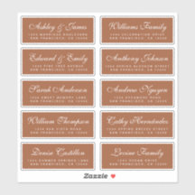 Chic Calligraphy Wedding Guest Adresetiketten
