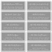 Chic Calligraphy Wedding Guest Adresetiketten Sticker (Voorkant)