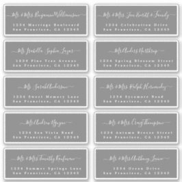 Chic Calligraphy Wedding Guest Adresetiketten Sticker