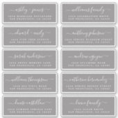 Chic Calligraphy Wedding Guest Adresetiketten Sticker (Voorkant)