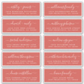 Chic Calligraphy Wedding Guest Adresetiketten Sticker (Voorkant)
