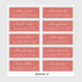 Chic Calligraphy Wedding Guest Adresetiketten Sticker (Vel)