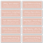 Chic Calligraphy Wedding Guest Adresetiketten Sticker (Voorkant)