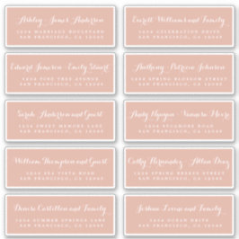Chic Calligraphy Wedding Guest Adresetiketten Sticker
